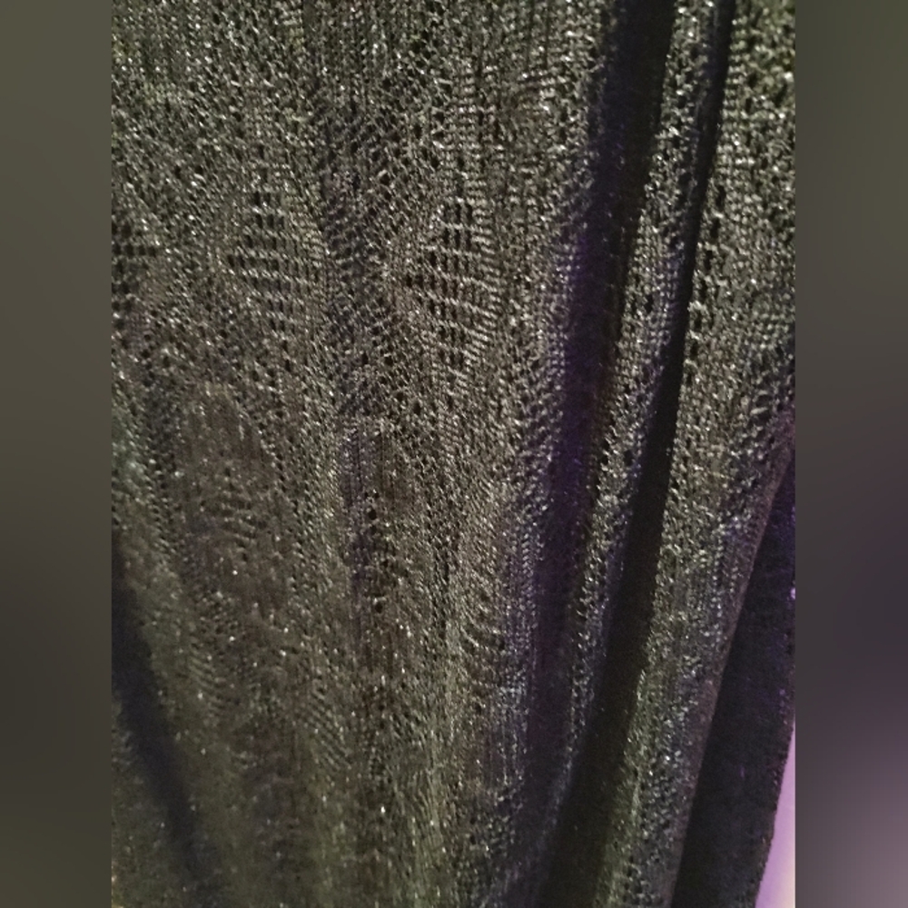 dressbarn Black Sparkle Fringe Mini Dress - Picture 2 of 7